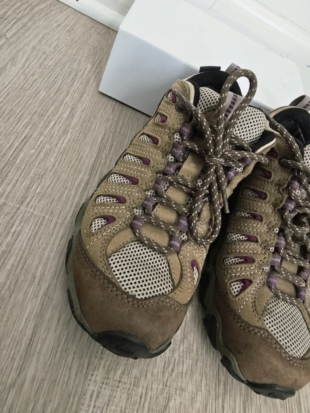 Oboz Sawtooth Low B-Dry Hiking Shoes 7.5 Womens Waterproof Outdoor Brown Slate - Picture 6 of 12
